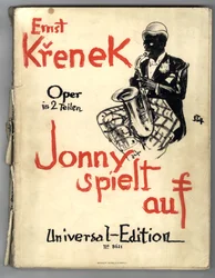 Ernst Krenek, Jonny spielt auf, Titelblatt der Klavierpartitur (1. Auflage)